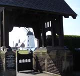 windmill through the lychgate